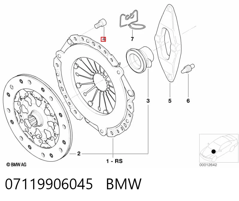 07119906045 BMW Болт кріплення корзини зчеплення