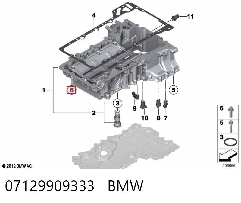 07129909333 BMW Болт переднього важеля, нижнього
