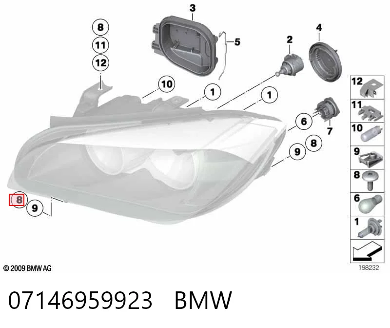 07146959923 BMW Болт кріплення головки блоку циліндрів