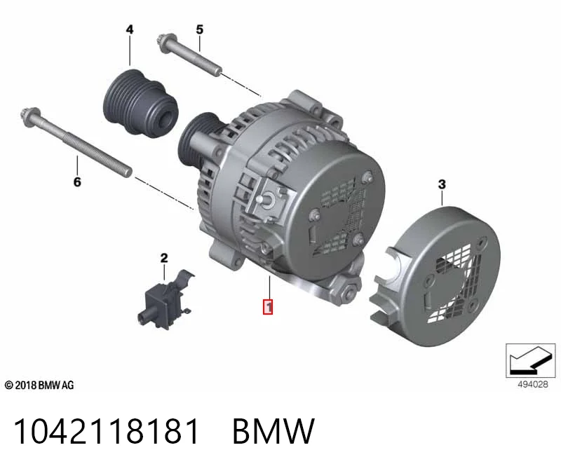 1042118181 BMW Авто генератор