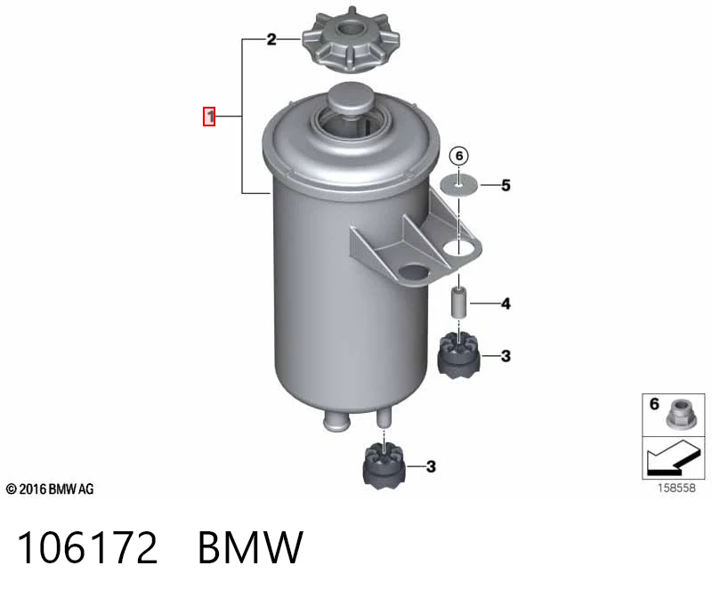 Бачок гідропідсилювача керма на BMW X6  E71