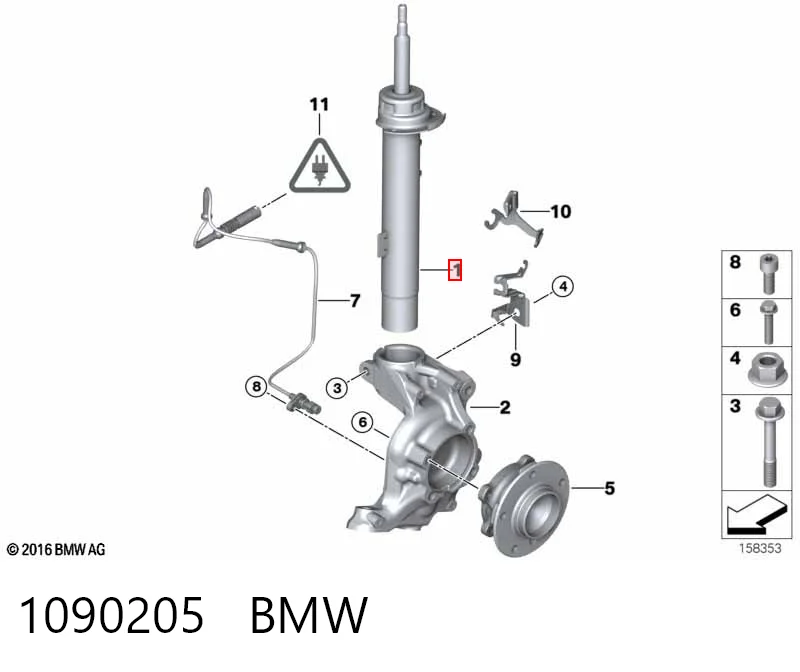 Купити 31311090205 BMW Амортизатора передній лівий