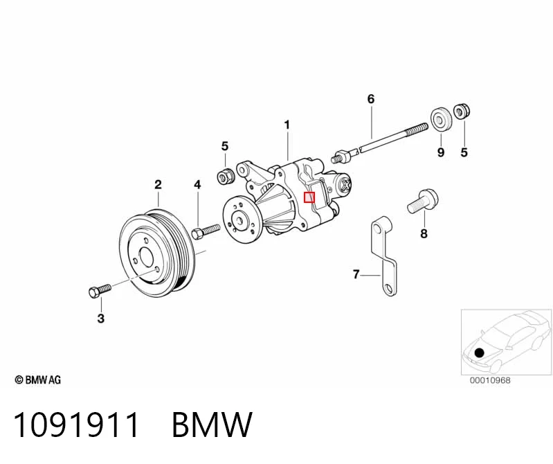 1091911 BMW Насос гідропідсилювача