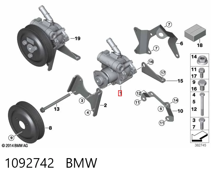 1092742 BMW Насос гідропідсилювача