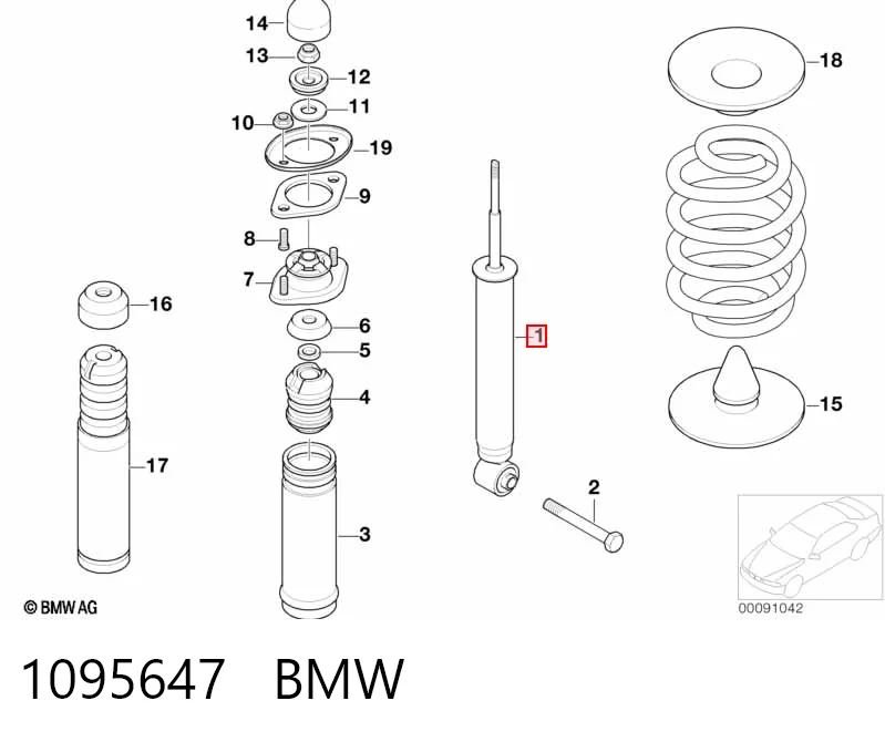 1095647 BMW Амортизатори задні