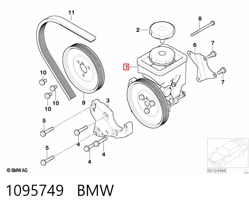1095749 BMW Насос гідропідсилювача