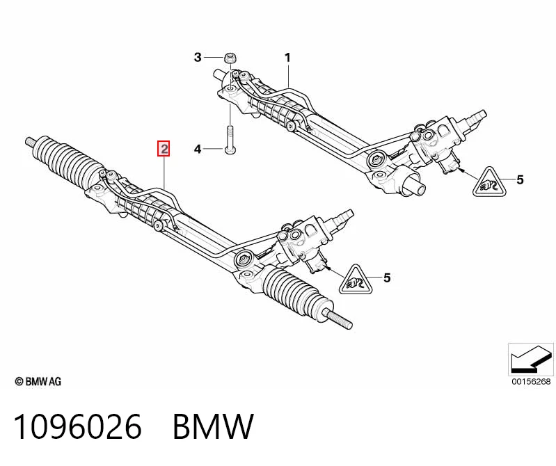 1096026 BMW Рейковий рульовий механізм