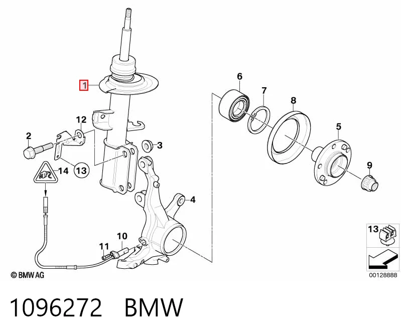 1096272 BMW Амортизатор передньої підвіски