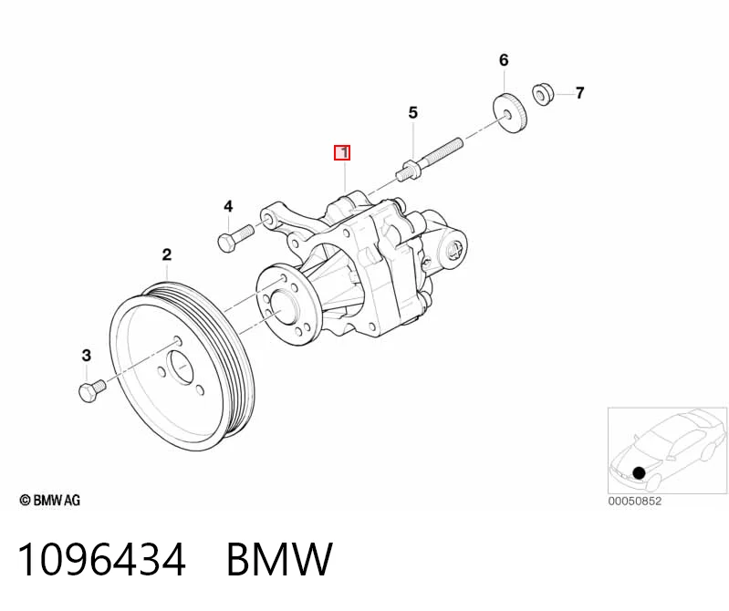 1096434 BMW Насос гідропідсилювача