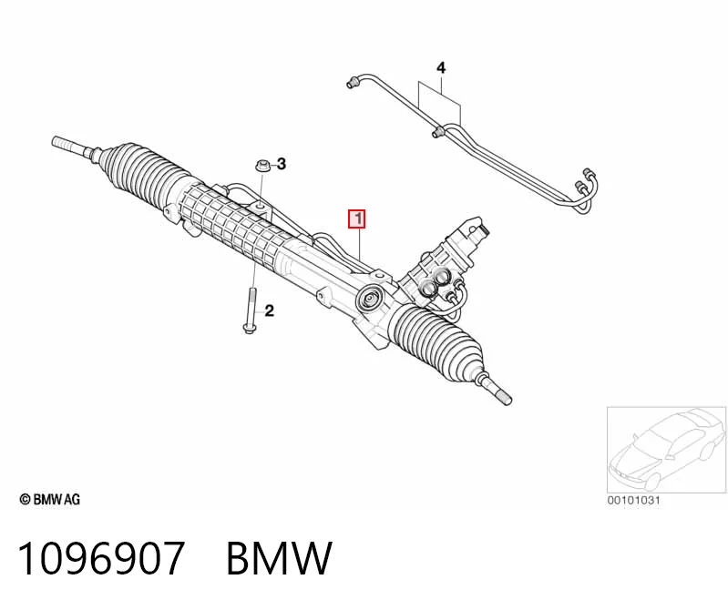 1096907 BMW Рейковий рульовий механізм