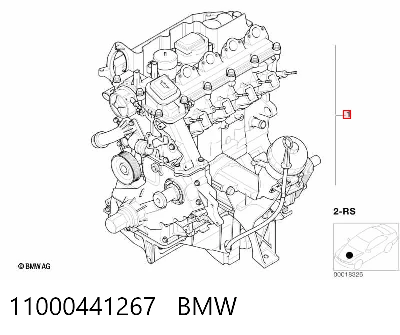 Мотор в зборі на BMW 3  E46