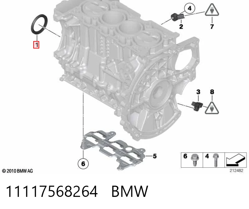11117568264 BMW Сальник колінчастого валу