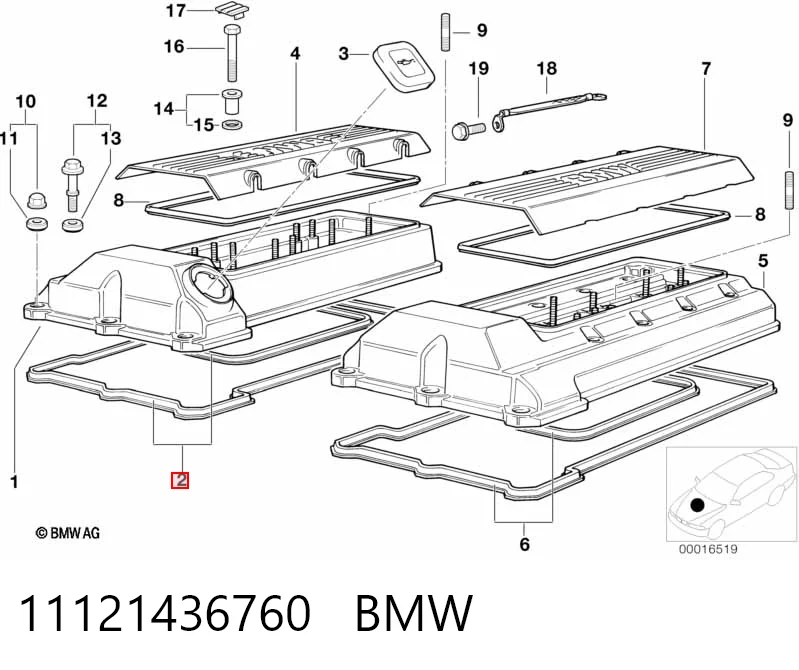 Прокладка клапанної кришки, права AND 30109256 ціна, від 11.66 USD