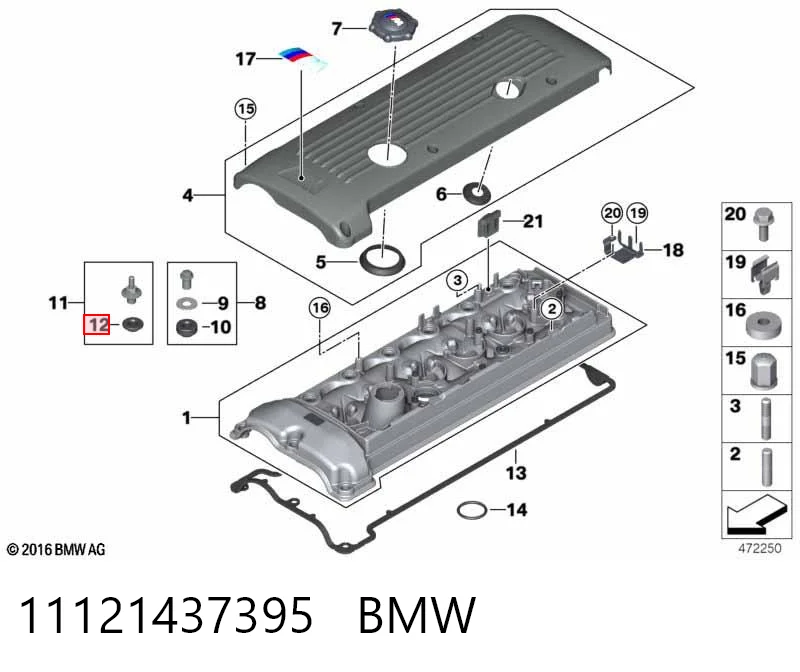 11121437395 BMW Шайба болта головки блоку (ГБЦ)