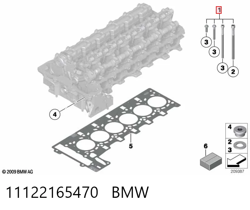 Болт головки блока циліндрів BMW 5 