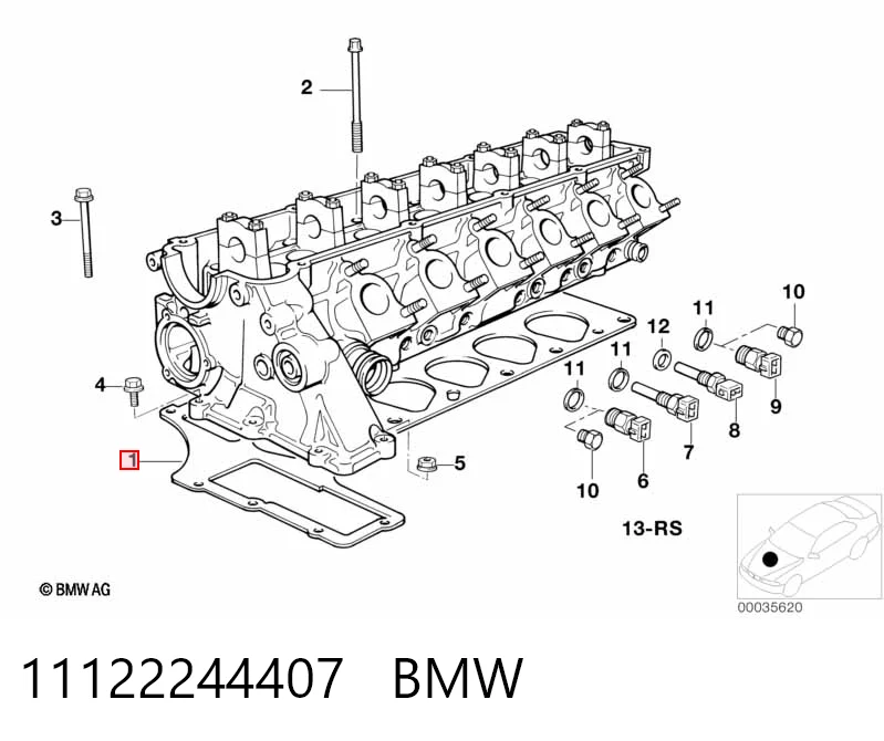 Прокладка ГБЦ 11122244989 BMW