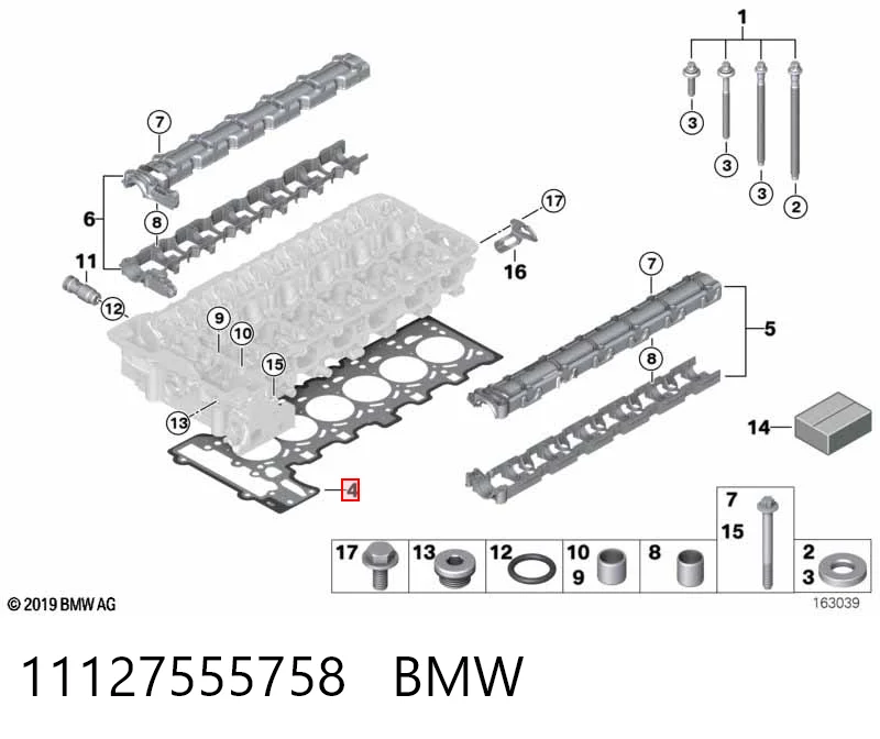 Прокладка ГБЦ BMW X3 позашляховик (F25) (2010 - 2017) ціна, від 121.46 USD