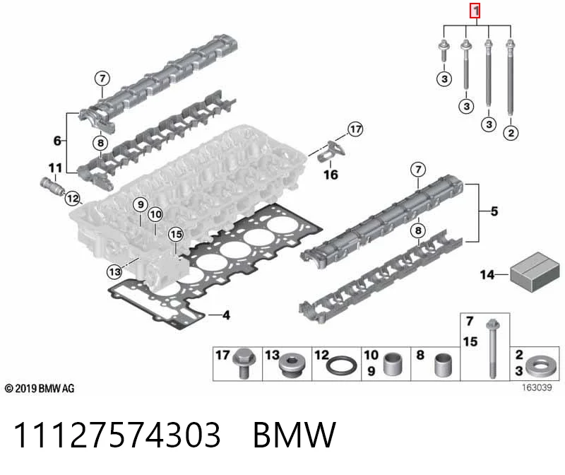 Болт кріплення головки блоку циліндрів на BMW X6  E71