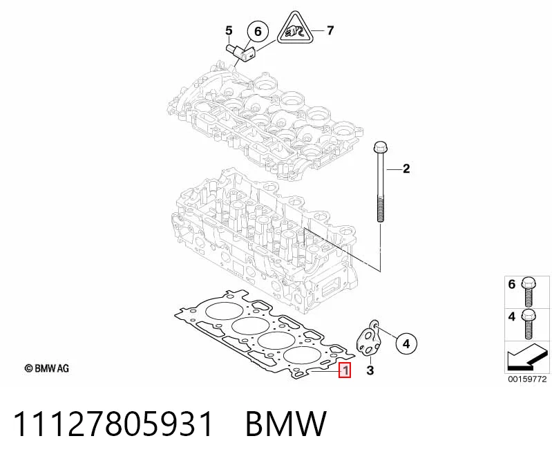 Прокладка ГБЦ 9682252980 Fiat/Alfa/Lancia