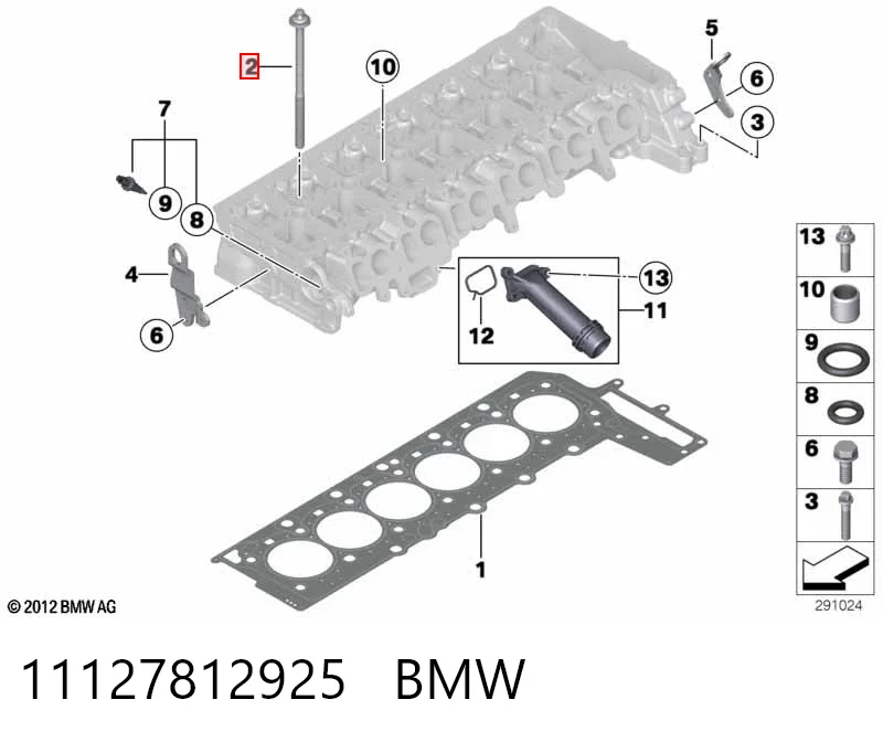 Купити Болт ГБЦ BMW 3  F30, F80