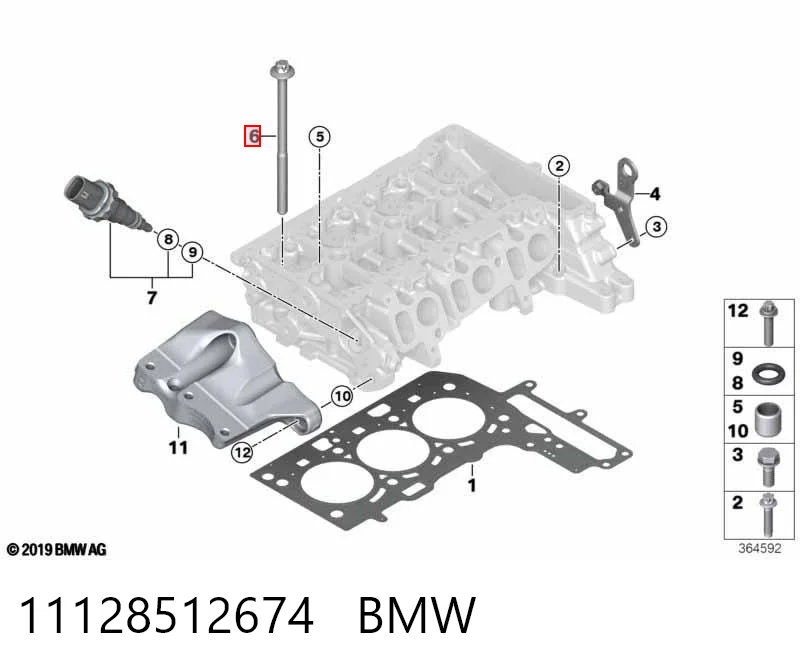 Купити Болт ГБЦ BMW X1  F48