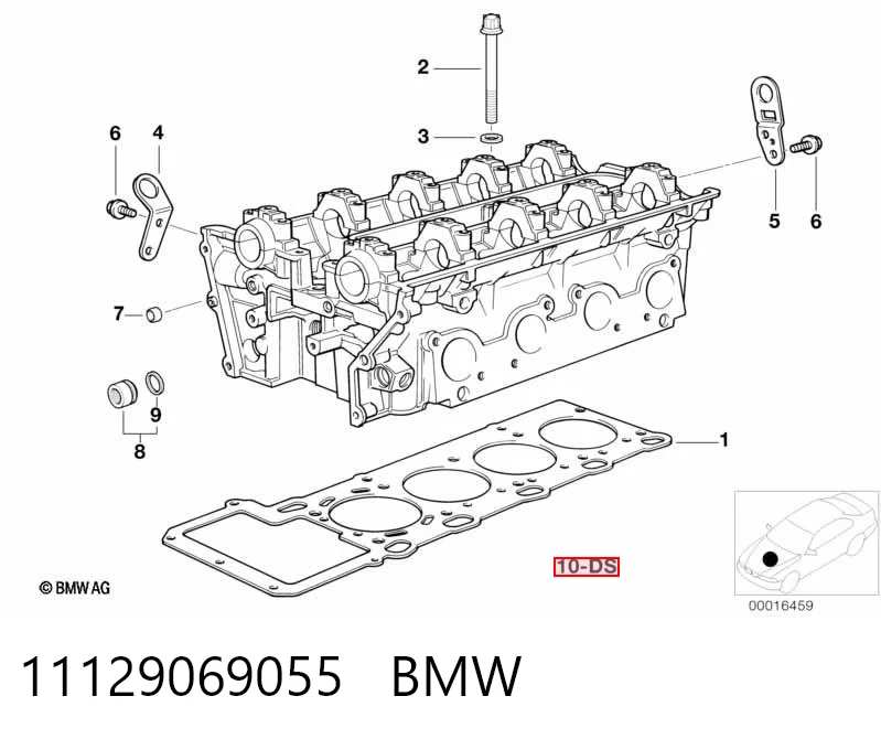 11129069055 BMW Комплект прокладок двигуна, верхній