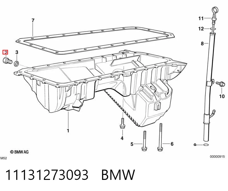 11131273093 BMW Пробка піддона двигуна