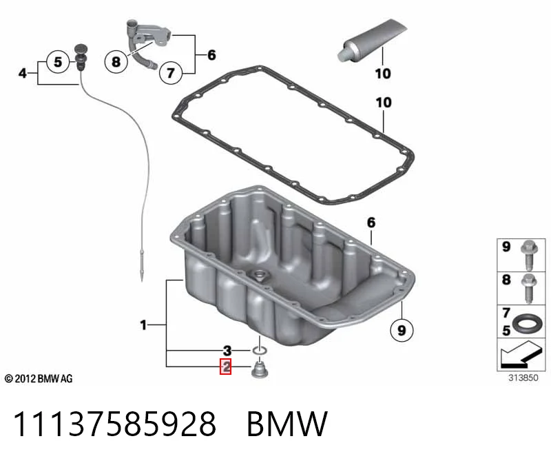 11137585928 BMW Пробка піддона двигуна