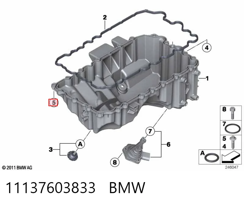 11137603833 BMW Болт піддона картера