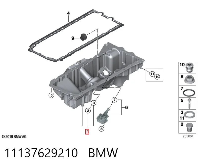 11137629210 BMW Картер масляний