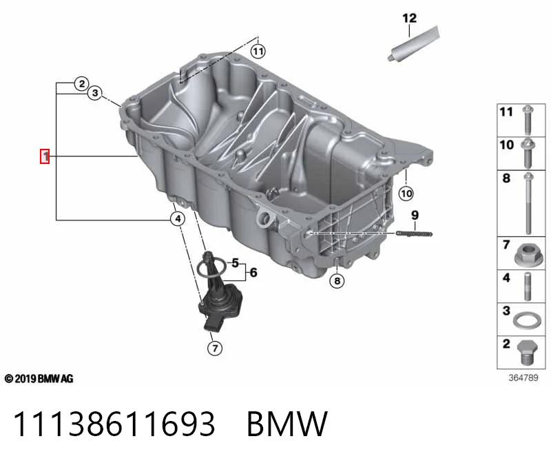 11138611693 BMW Картер масляний