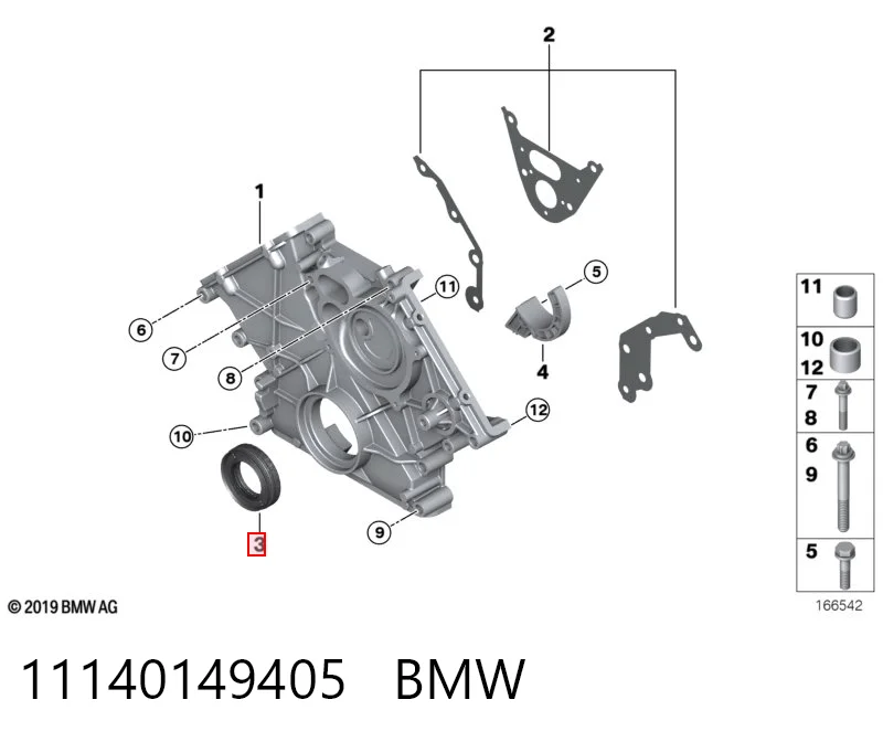 Сальник колінвала передній BMW 5 