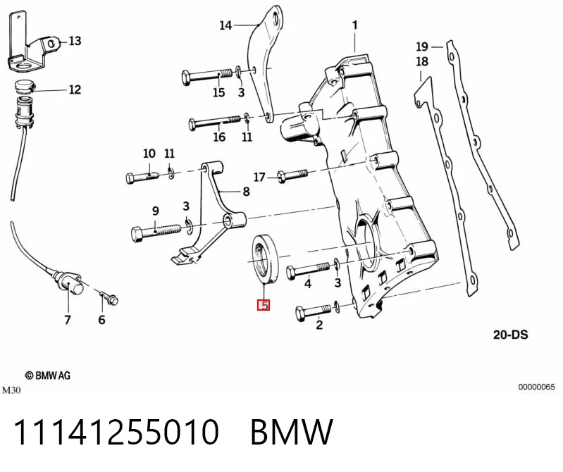 Сальник коленвала двигуна, передній BMW 7 седан (E32) (1986 - 1994) ціна, від 4.10 USD