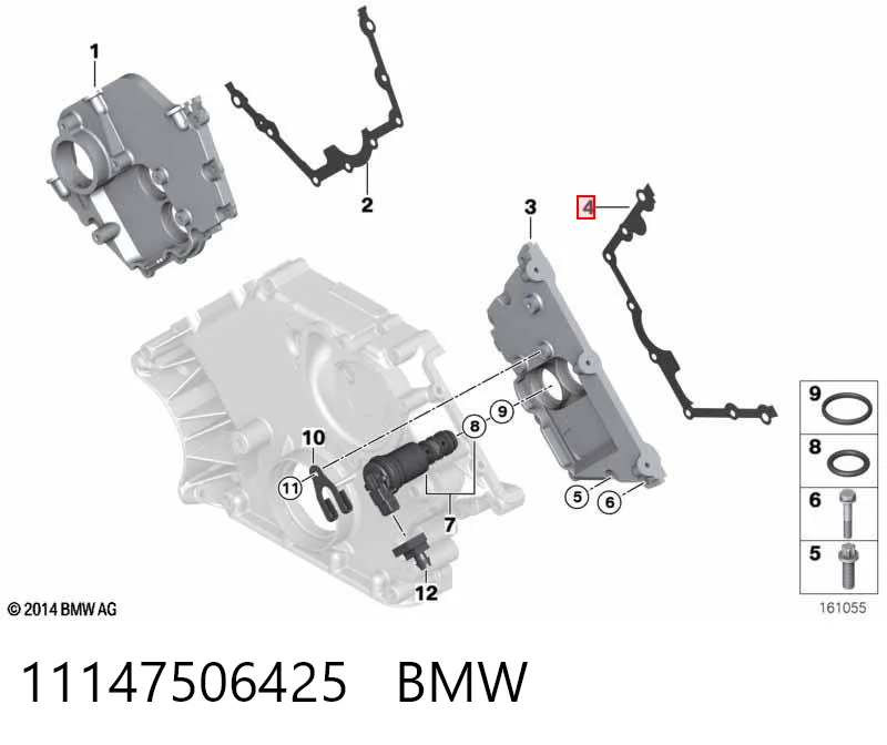 11147506425 BMW Прокладка передньої кришки двигуна, ліва