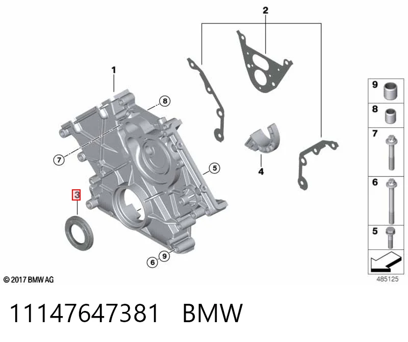 Купити Сальник коленвалу BMW X5  E53