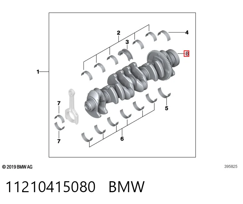 11210415080 BMW Колінвал двигуна