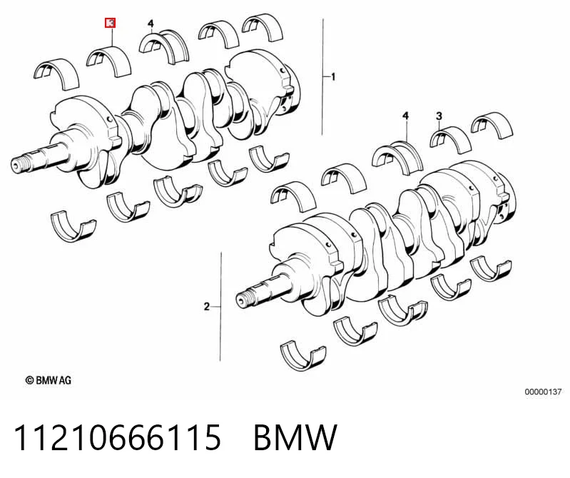 Вкладиші коленвала, корінні, комплект, стандарт (STD) Glyco H6295 ціна, від 42.74 USD