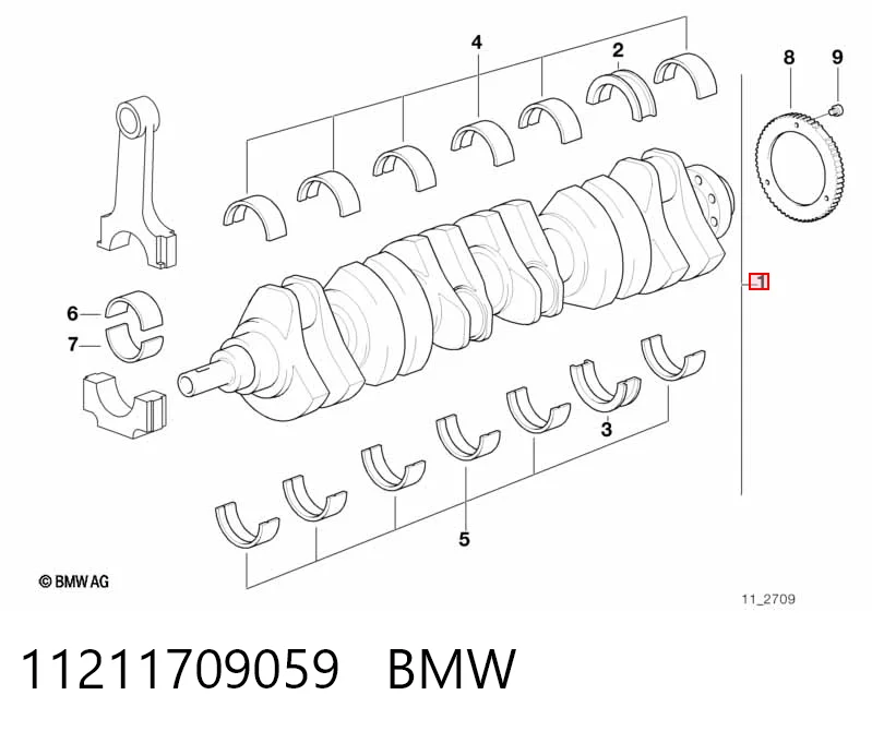 Вал колінчастий і маховик BMW 3 купе (E46) (1999 - 2006) ціна, від 361.08 USD