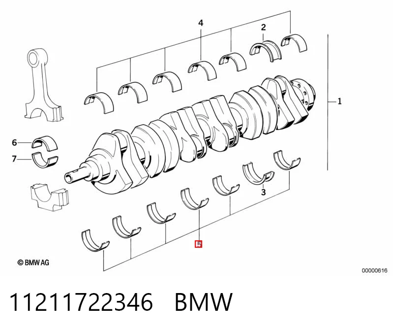 Вкладиші коленвала, корінні, комплект, 1-й ремонт (+0,25) Federal Mogul H9487025 ціна, від 32.95 USD