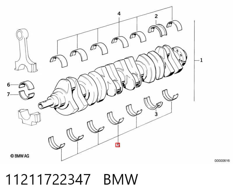 Купити H9487025 Federal Mogul Вкладиші колінвала, корінні, комплект, 1-й ремонт (+0,25)
