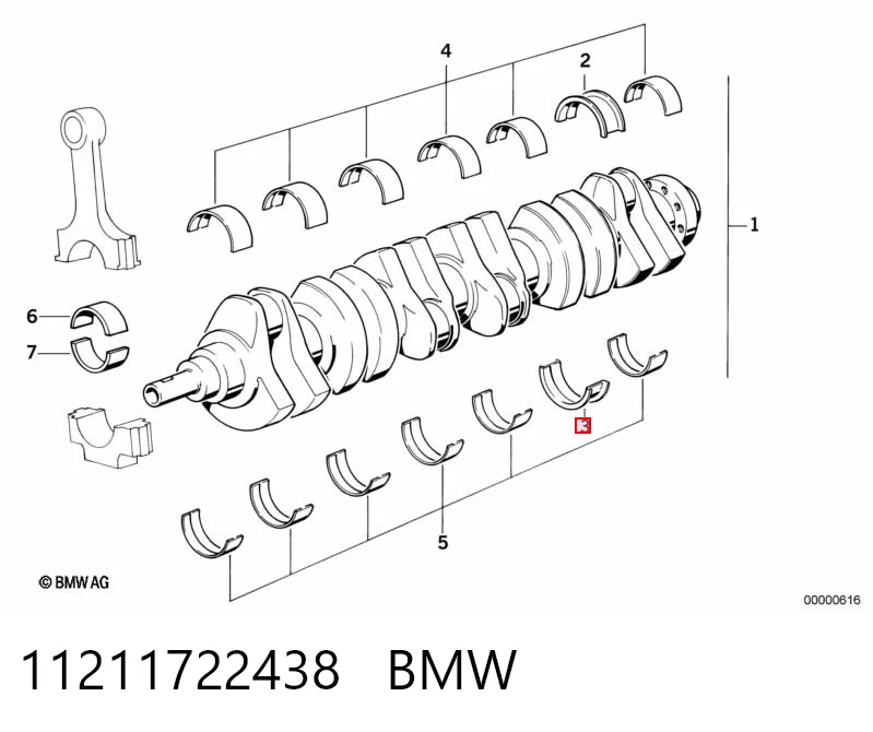 Вкладиші колінвала, корінні, комплект, 1-й ремонт (+0,25) H9487025 Federal Mogul