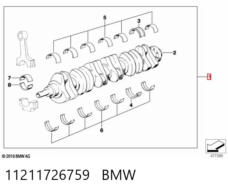  Колінвал BMW 3 