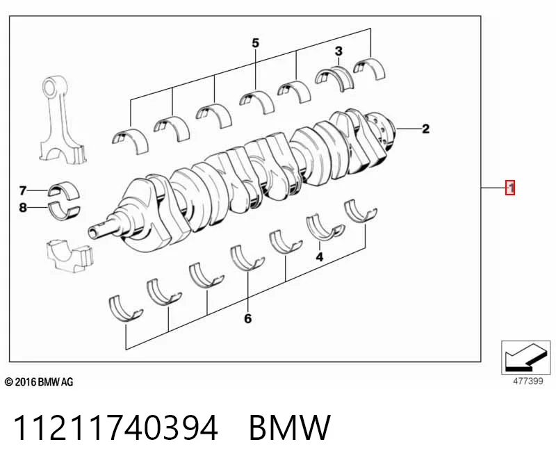 Купити Колінвал BMW 3  E46