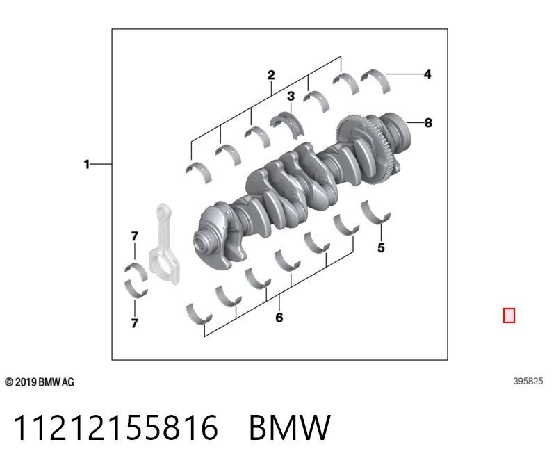 11212155816 BMW Колінвал двигуна
