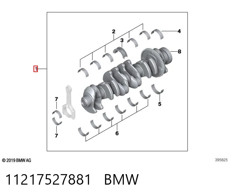 11217527881 BMW Колінвал двигуна