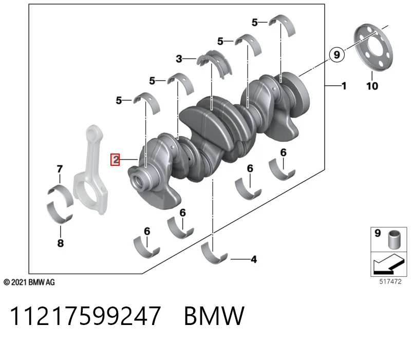 Колінвал 3M105037 AND