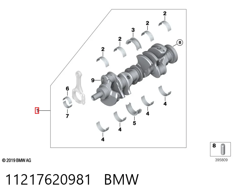 11217620981 BMW Колінвал двигуна