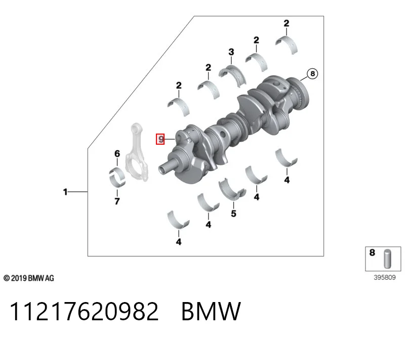 11217620982 BMW Колінвал двигуна