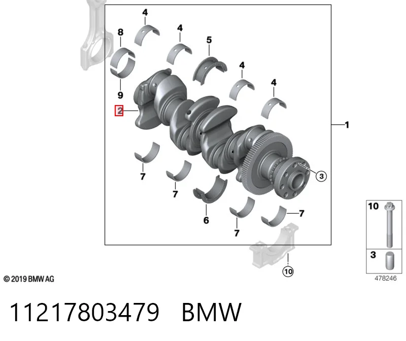 11217803479 BMW Колінвал двигуна