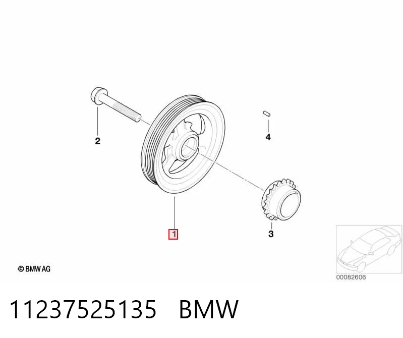 11237525135 BMW Демпфер колінвалу